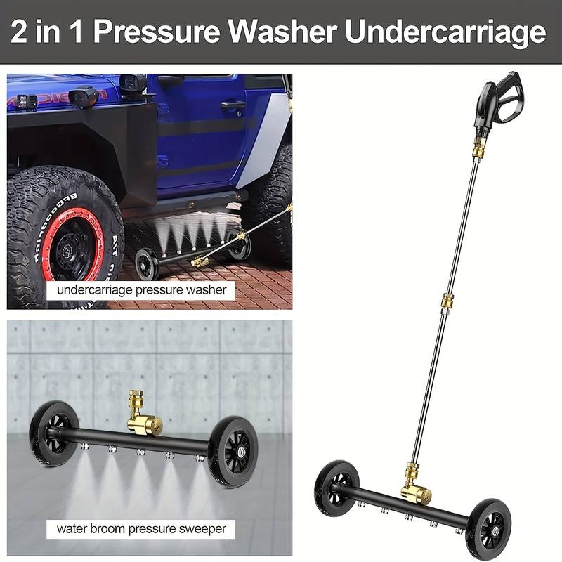 Dual-function Undercarriage Cleaner & Surface Cleaner For Pressure Washer,  1 Underbody Car Wash Water Broom With Extension Wands, 4000psi, - Temu  United Arab Emirates